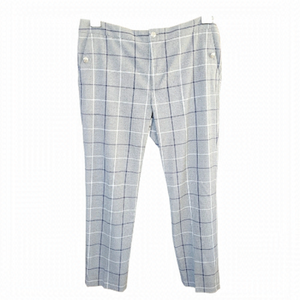 TOMMY Hilfiger High Waisted Cropped Windowpane Pants Grey Size 14